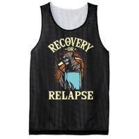 Recovery Or Relapse Sobriety Anniversary Sober NA AA Mesh Reversible Basketball Jersey Tank