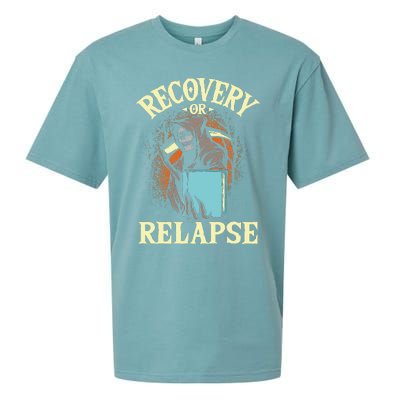 Recovery Or Relapse Sobriety Anniversary Sober NA AA Sueded Cloud Jersey T-Shirt