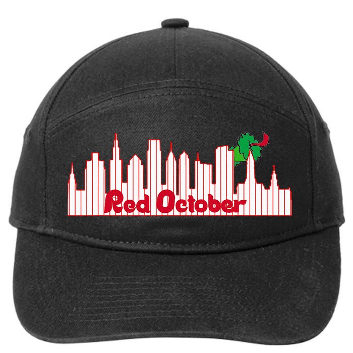 Red October 7-Panel Snapback Hat