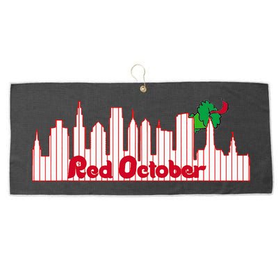 Red October Large Microfiber Waffle Golf Towel