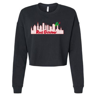 Red October Cropped Pullover Crew