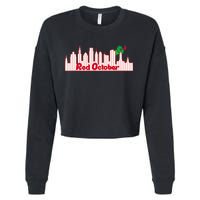 Red October Cropped Pullover Crew