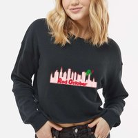 Red October Cropped Pullover Crew