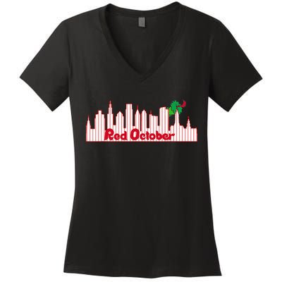 Red October Women's V-Neck T-Shirt