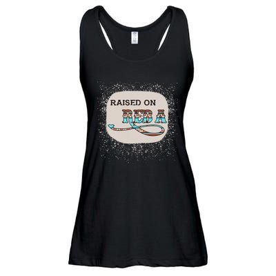 Raised On Reba Funny Bleached Ladies Essential Flowy Tank