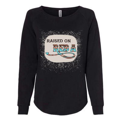 Raised On Reba Funny Bleached Womens California Wash Sweatshirt