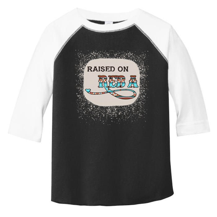 Raised On Reba Funny Bleached Toddler Fine Jersey T-Shirt