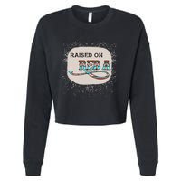 Raised On Reba Funny Bleached Cropped Pullover Crew