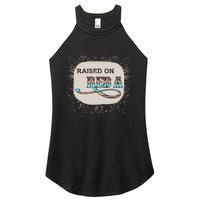 Raised On Reba Funny Bleached Women's Perfect Tri Rocker Tank