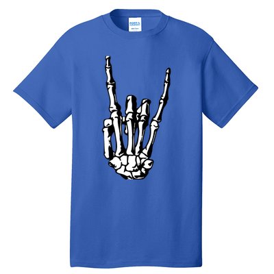 Rock On Rock Star Skeleton Hands Rocker Funny Halloween Gift Tall T-Shirt