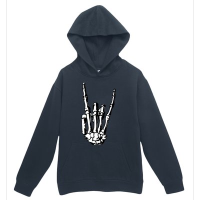 Rock On Rock Star Skeleton Hands Rocker Funny Halloween Gift Urban Pullover Hoodie