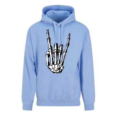 Rock On Rock Star Skeleton Hands Rocker Funny Halloween Gift Unisex Surf Hoodie