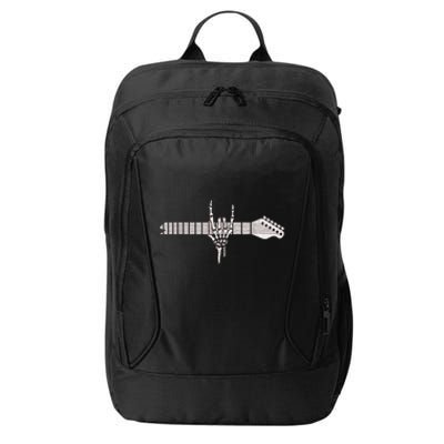 Rock On Rock Star Guitar Skeleton Hand City Backpack