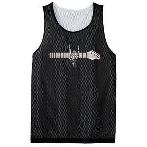 Rock On Rock Star Guitar Skeleton Hand Mesh Reversible Basketball Jersey Tank