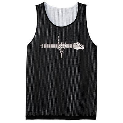 Rock On Rock Star Guitar Skeleton Hand Mesh Reversible Basketball Jersey Tank