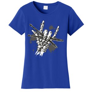 Rock On Rock Star Skeleton Hands Rocker Funny Halloween Gift Women's T-Shirt