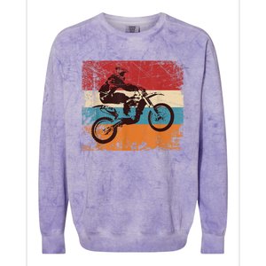 Retro Off Road Motorcycle Motocross Enduro Colorblast Crewneck Sweatshirt