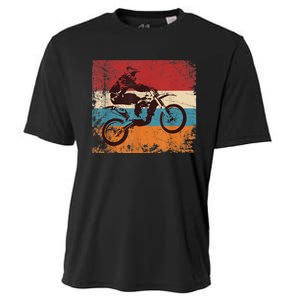 Retro Off Road Motorcycle Motocross Enduro Cooling Performance Crew T-Shirt