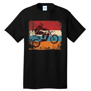 Retro Off Road Motorcycle Motocross Enduro Tall T-Shirt