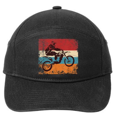 Retro Off Road Motorcycle Motocross Enduro 7-Panel Snapback Hat