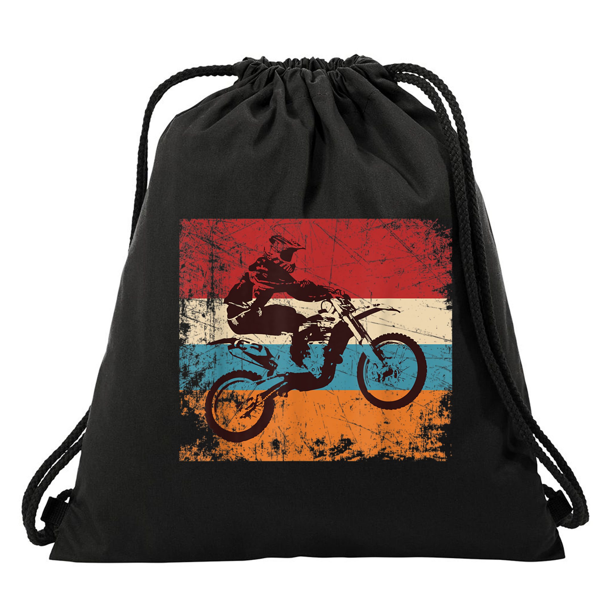 Retro Off Road Motorcycle Motocross Enduro Drawstring Bag