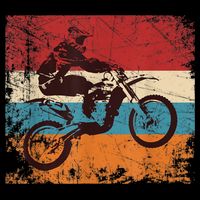 Retro Off Road Motorcycle Motocross Enduro Drawstring Bag