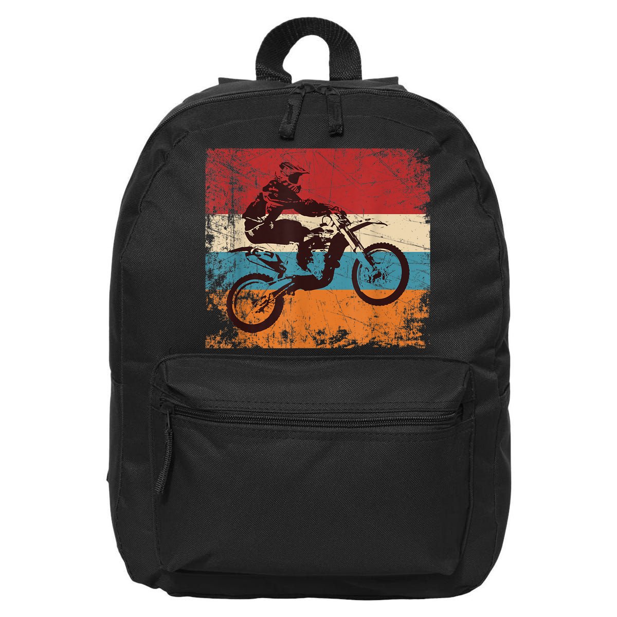 Retro Off Road Motorcycle Motocross Enduro 16 in Basic Backpack