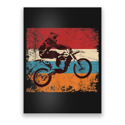 Retro Off Road Motorcycle Motocross Enduro Poster