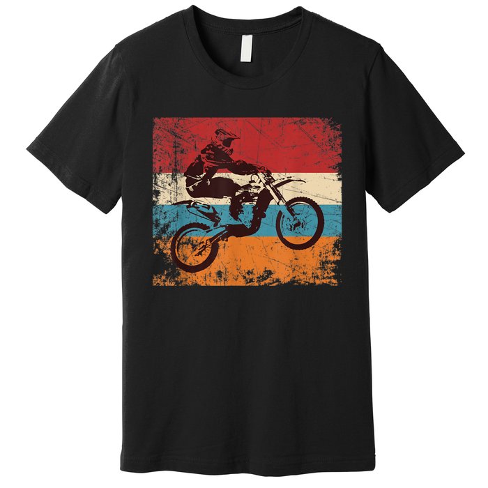 Retro Off Road Motorcycle Motocross Enduro Premium T-Shirt