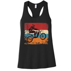 Retro Off Road Motorcycle Motocross Enduro Women's Racerback Tank