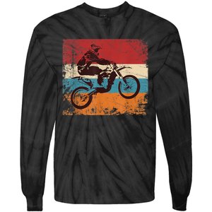 Retro Off Road Motorcycle Motocross Enduro Tie-Dye Long Sleeve Shirt