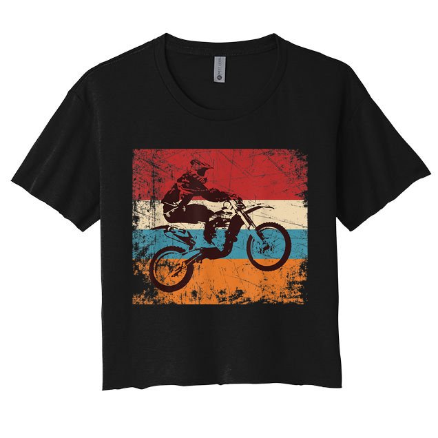 Retro Off Road Motorcycle Motocross Enduro Crop Top