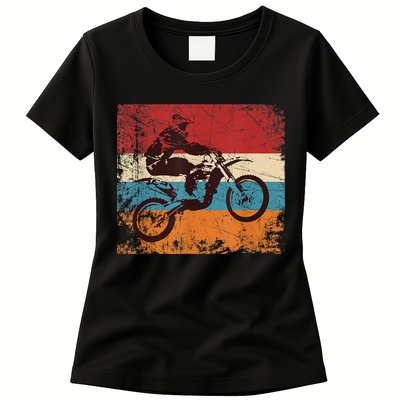 Retro Off Road Motorcycle Motocross Enduro Womens T-Shirt