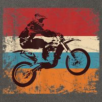 Retro Off Road Motorcycle Motocross Enduro Cotton Canvas Backpack