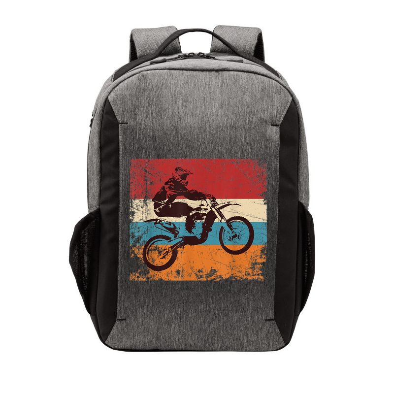 Retro Off Road Motorcycle Motocross Enduro Vector Backpack
