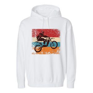 Retro Off Road Motorcycle Motocross Enduro Garment-Dyed Fleece Hoodie