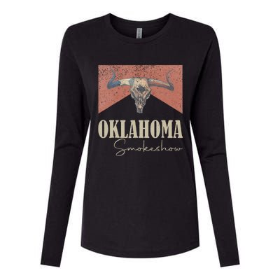 Retro Oklahoma Smokeshow Western Womens Cotton Relaxed Long Sleeve T-Shirt