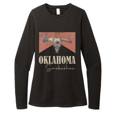 Retro Oklahoma Smokeshow Western Womens CVC Long Sleeve Shirt