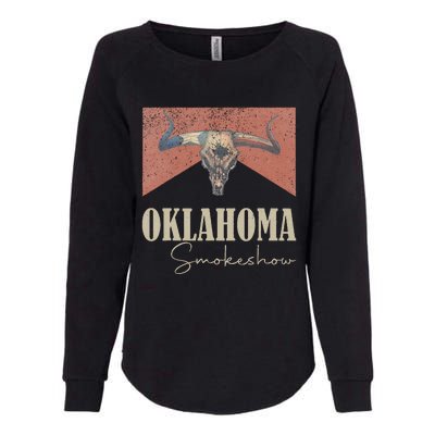 Retro Oklahoma Smokeshow Western Womens California Wash Sweatshirt