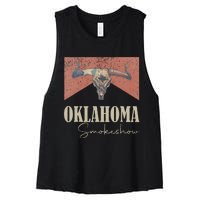 Retro Oklahoma Smokeshow Western Women's Racerback Cropped Tank