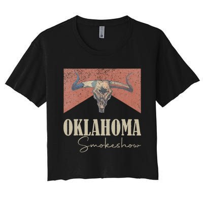 Retro Oklahoma Smokeshow Western Women's Crop Top Tee