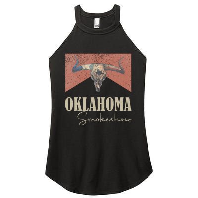 Retro Oklahoma Smokeshow Western Women’s Perfect Tri Rocker Tank