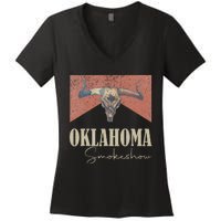 Retro Oklahoma Smokeshow Western Women's V-Neck T-Shirt