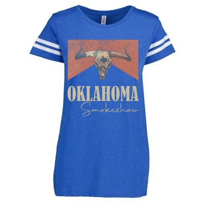 Retro Oklahoma Smokeshow Western Enza Ladies Jersey Football T-Shirt