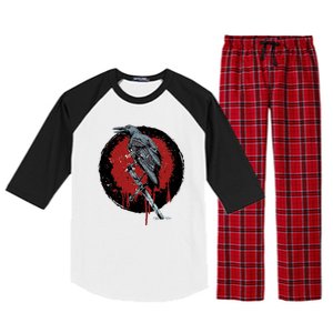 Raven On Sword Raglan Sleeve Pajama Set