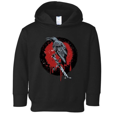 Raven On Sword Toddler Hoodie