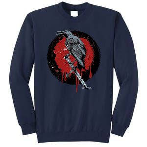 Raven On Sword Tall Sweatshirt