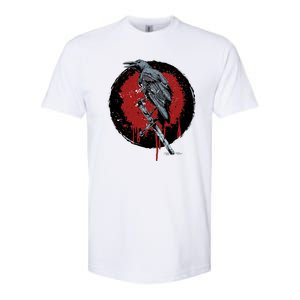 Raven On Sword Softstyle CVC T-Shirt