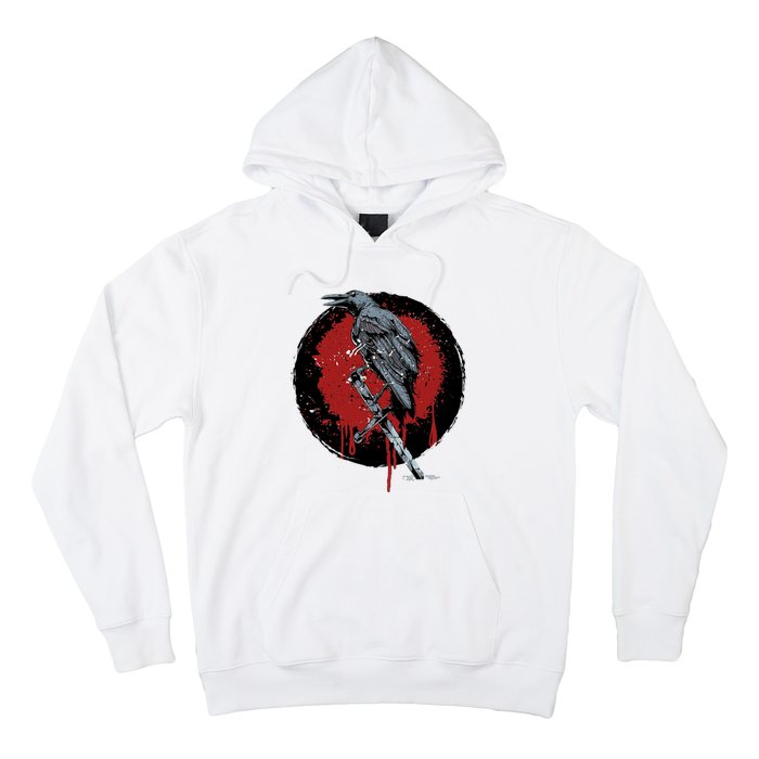 Raven On Sword Hoodie