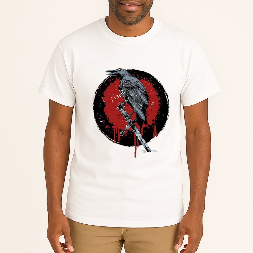 Raven On Sword Tall T-Shirt